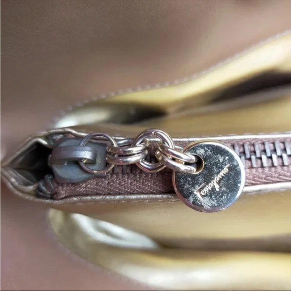 Salvatore Ferragamo Brown and Cream Floral Tote - Picture 10 of 17